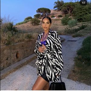 ZARA ANIMAL PRINT WRAP DRESS